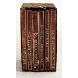 Set of 6 Schiller's Works: Dramatische Dichtungen Bd. 1 (1905) and 2 (1896); Uebersetzungen (1906); Geschichte Und Erzaehlungen (1906); Historische Schriften (1906); Philosophische Schriften (1906)